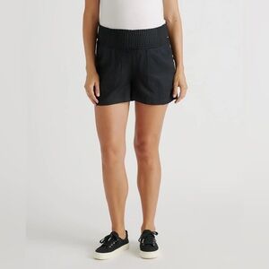 Quince Maternity 100% Linen Shorts Medium
